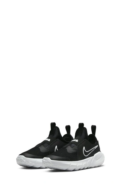 Nike Flex Runner 2 Slip-on Running Shoe In Black/ White/ Blue/ Gold