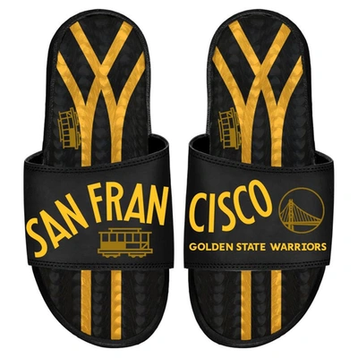 Islide Black Golden State Warriors 2023/24 City Edition Gel Slide Sandals