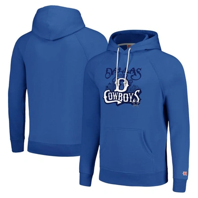 Homage Unisex   Royal Dallas Cowboys Hyperlocal Raglan Pullover Hoodie