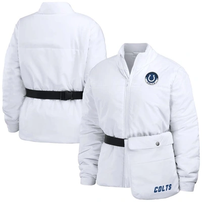 Wear By Erin Andrews White Indianapolis Colts Packaway Full-zip Puffer Jacket
