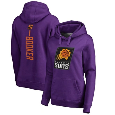 Fanatics Women's  Devin Booker Purple Phoenix Suns Backer Name And Number Pullover Hoodie