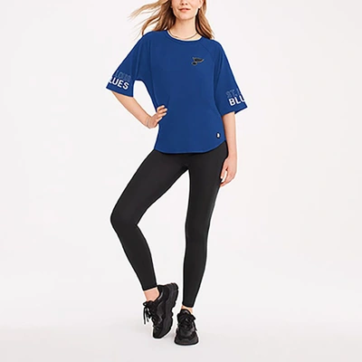 Dkny Sport Blue St. Louis Blues Diana Tri-blend Oversized T-shirt