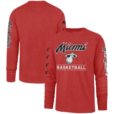 47 ' Red Miami Heat 2023/24 City Edition Triplet Franklin Long Sleeve T-shirt