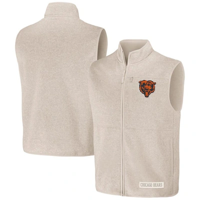 Nfl X Darius Rucker Collection By Fanatics  Oatmeal Chicago Bears Full-zip Sweater Vest