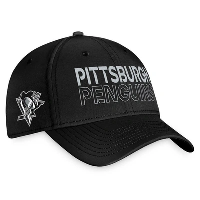 Fanatics Branded  Black Pittsburgh Penguins Authentic Pro Road Flex Hat