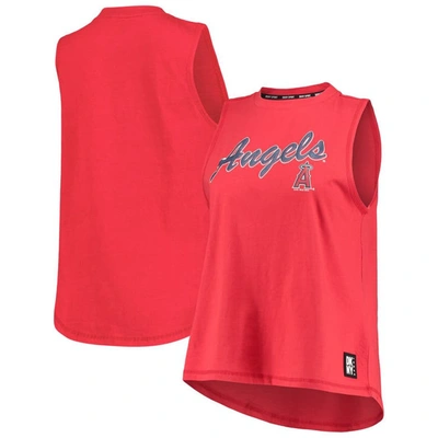 Dkny Sport Red Los Angeles Angels Marcie Tank Top