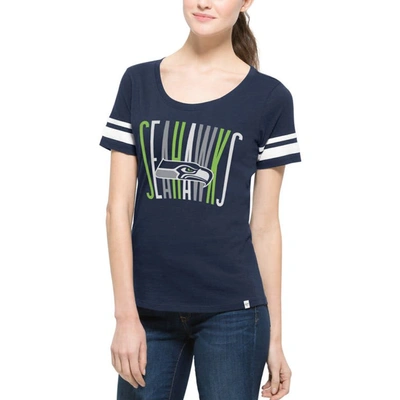 47 ' Brand College Navy Seattle Seahawks Halfback Scoop T-shirt