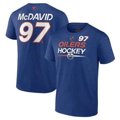 Fanatics Branded Connor Mcdavid Royal Edmonton Oilers Authentic Pro Prime Name & Number T-shirt
