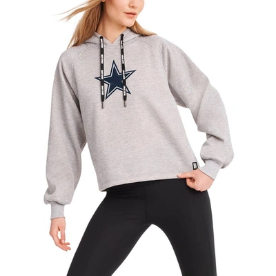 Dkny Sport Heather Gray Dallas Cowboys Debbie Dolman Raglan Pullover Hoodie