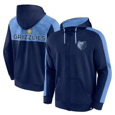 Fanatics Branded Navy Memphis Grizzlies Rainbow Shot Full-zip Hoodie