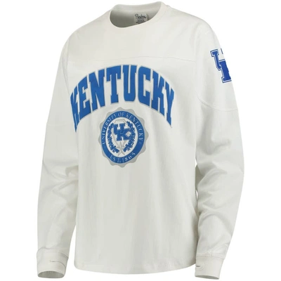 Pressbox White Kentucky Wildcats Edith Long Sleeve T-shirt