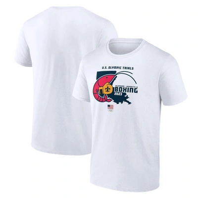 Fanatics Branded White Team Usa Boxing 2023 Olympic Trials Fighting Craw T-shirt
