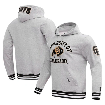 Pro Standard Gray Colorado Buffaloes Classic Stacked Logo Pullover Hoodie