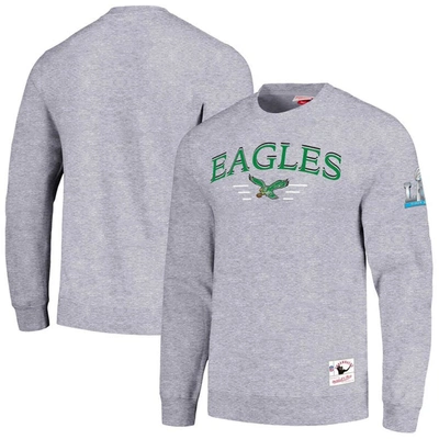 Mitchell & Ness Men's  Gray Philadelphia Eagles Rings 2.0 Pullover Sweatshirt