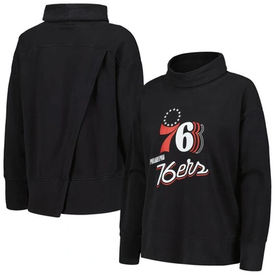 Levelwear Black Philadelphia 76ers Sunset Pullover Sweatshirt