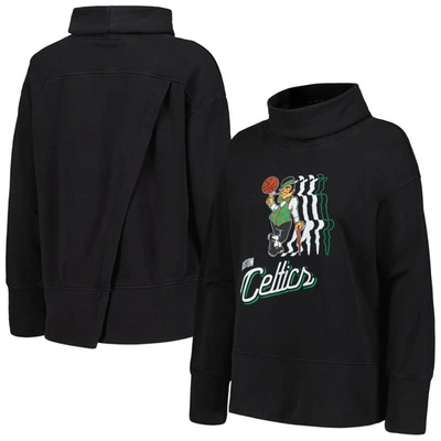 Levelwear Black Boston Celtics Sunset Pullover Sweatshirt