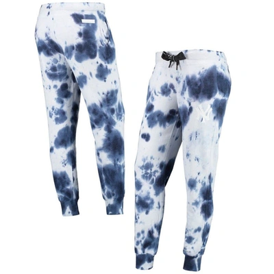 Dkny Sport White/navy New York Yankees Melody Tie-dye Jogger Trousers