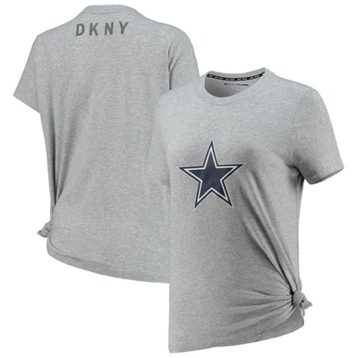 Dkny Sport Heathered Grey Dallas Cowboys Ava Tri-blend T-shirt In Heather Grey