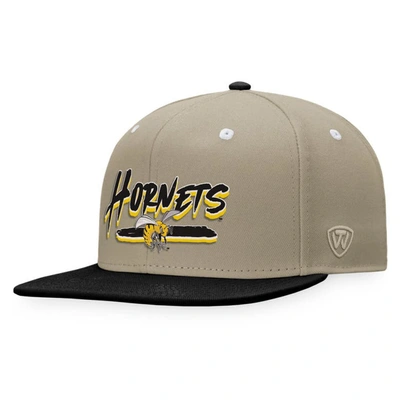 Top Of The World Khaki/black Alabama State Hornets Land Snapback Hat