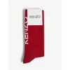 Kenzo Logo Cotton-blend Sport Socks In Red
