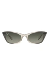 Ray Ban 52mm Transparent Cat Eye Sunglasses In Transparent Gray/ Grey
