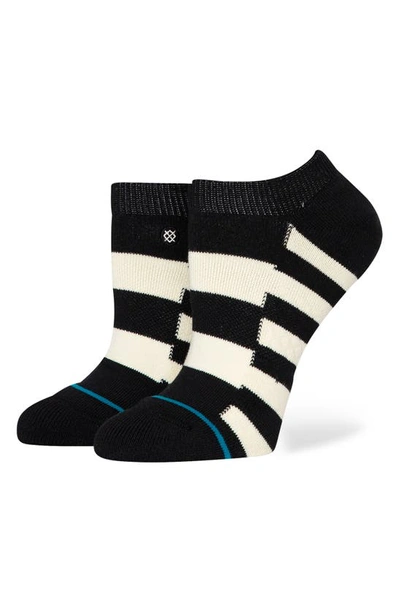 Stance Splitting Up Cotton Blend Ankle Socks In Black