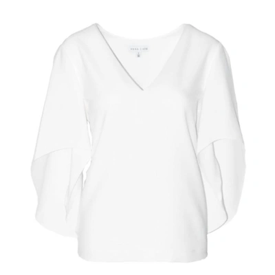 Anna Cate Women's Nina Short Sleeve Top In Whisper White In Multi