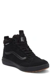 Vans Range Exp High Top Sneaker In Suede Black/ Black