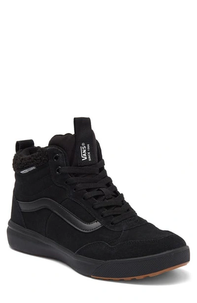 Vans Range Exp High Top Sneaker In Suede Black/ Black