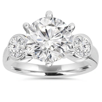 Pompeii3 4.00ct Diamond Engagement Ring 14k White Gold In Multi