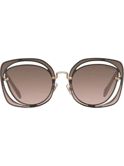 Miu Miu Scenique Sunglasses In Brown