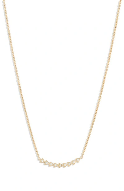 Ajoa Pavé Crystal Bar Pendant Necklace In Gold