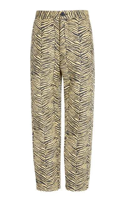 Rachel Comey Vestige Cropped Jacquard Slim-leg Jeans In Print