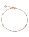 Crislu Circle Stone Bracelet In Rose Gold