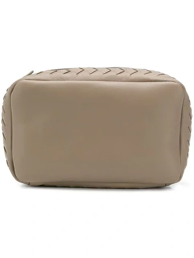 Bottega Veneta Leather Document Pouch In Grey