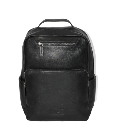 Club Rochelier Leather Dual Front Organizer Backpack In Black