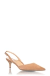 Marion Parke Classic Slingback Pointed Toe Pump In Caramel