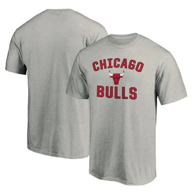 Fanatics Branded Heathered Gray Chicago Bulls Victory Arch T-shirt