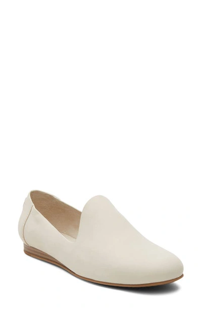 Toms Darcy Leather Flat In Fog Leather