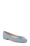 Franco Sarto Abigail Flat In Denim Blue Fabric