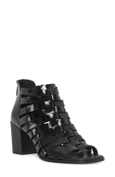 Donald Pliner Block Heel Cage Sandal In Black