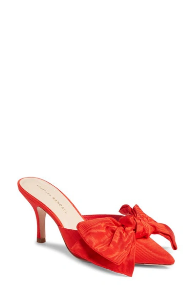 Loeffler Randall Margot Knotted Bow Pointed Toe Mule In Red