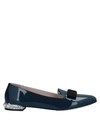 Miu Miu Loafers In Dark Blue