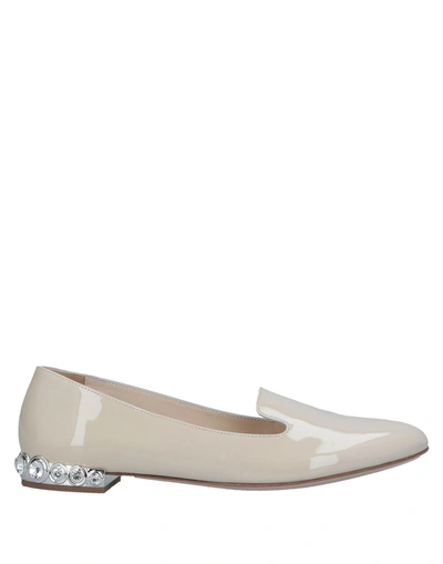 Miu Miu Loafers In Ivory