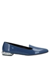 Miu Miu Loafers In Slate Blue