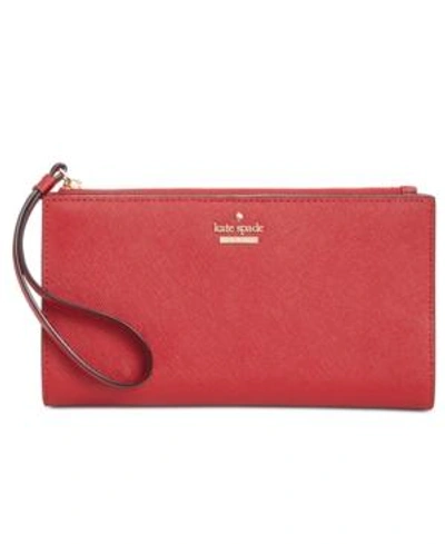 Kate Spade New York Cameron Street Eliza Saffiano Leather Wristlet In Heirloom Red