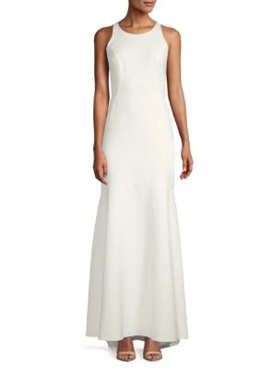 Nicole Miller Floor-length Gown In White