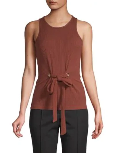 Walter Baker Audrey Ribbed Top In Rust
