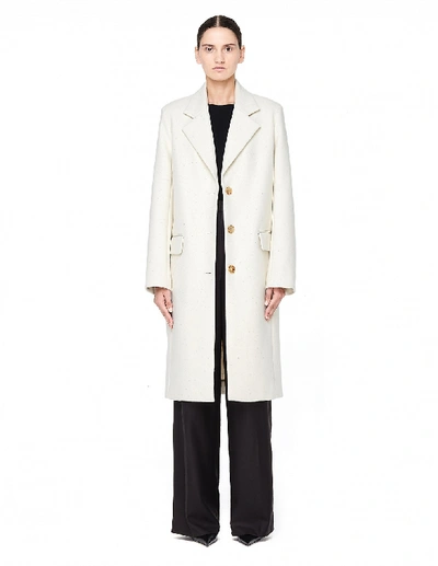 The Row Teymon Wool-blend Ivory Coat In White