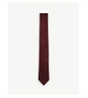 Paul Smith Solid Silk Tie In Burgundy